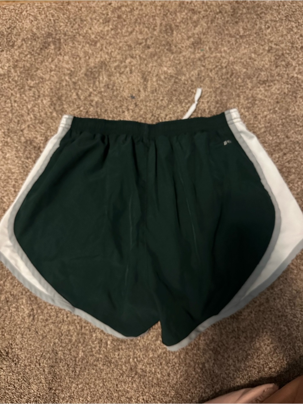 Nike Women’s Dark Green Athletic Shorts MSU - Picture 2 of 3